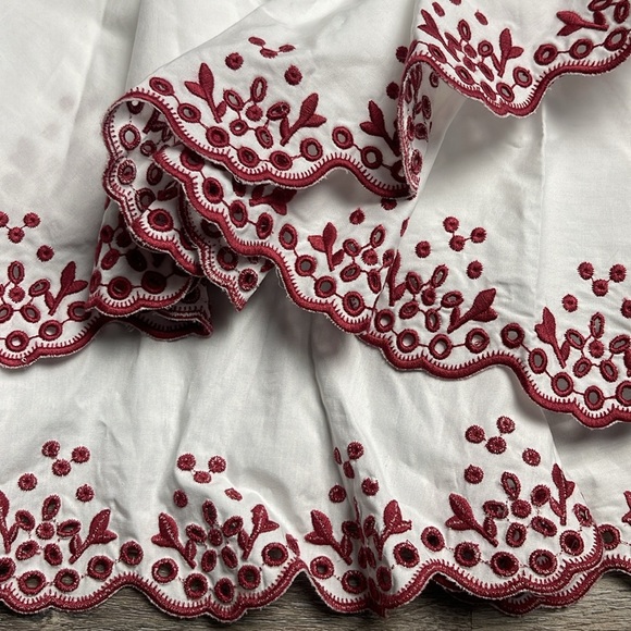 Rebecca Minkoff Alice Perforated Pattern A-Line Layered Skirt - Picture 9 of 16